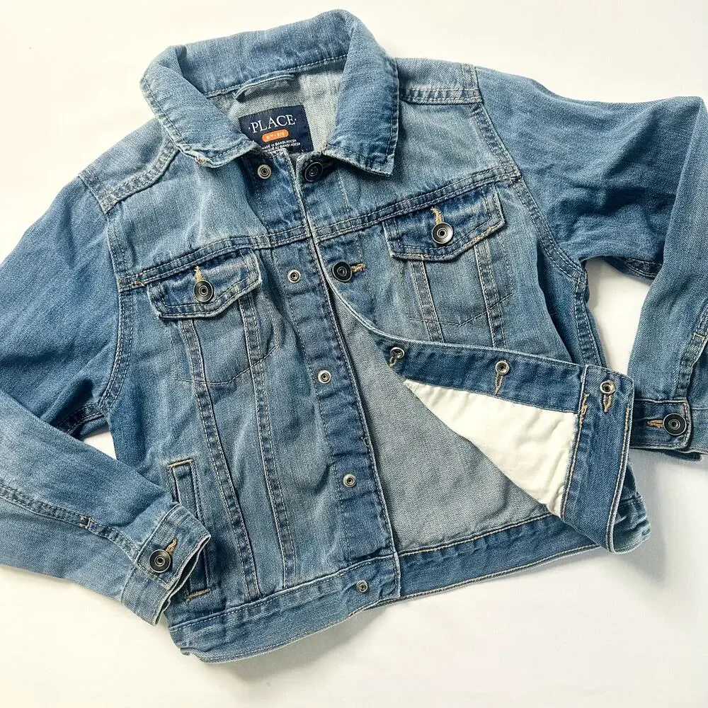 The Children's Place Button Up Jean Jacket Sz S/P 5-6y
